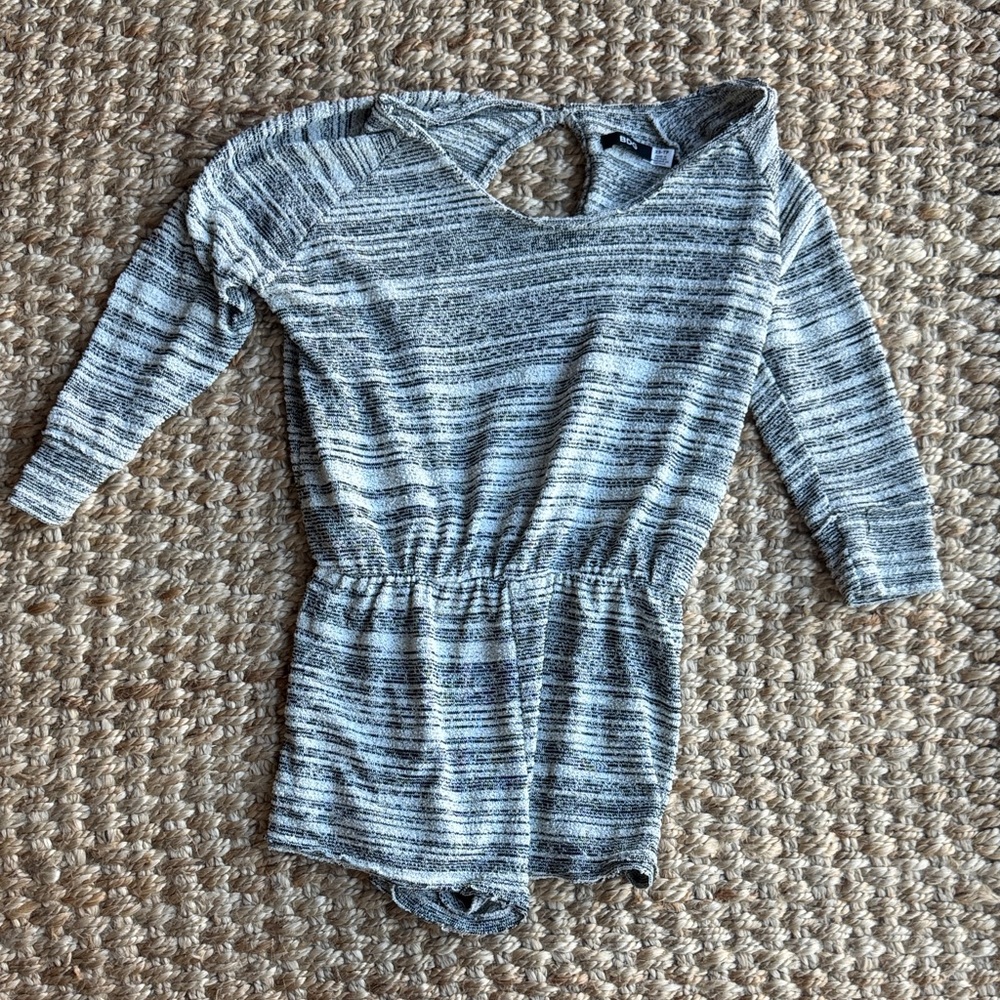 BDG Black and White striped romper